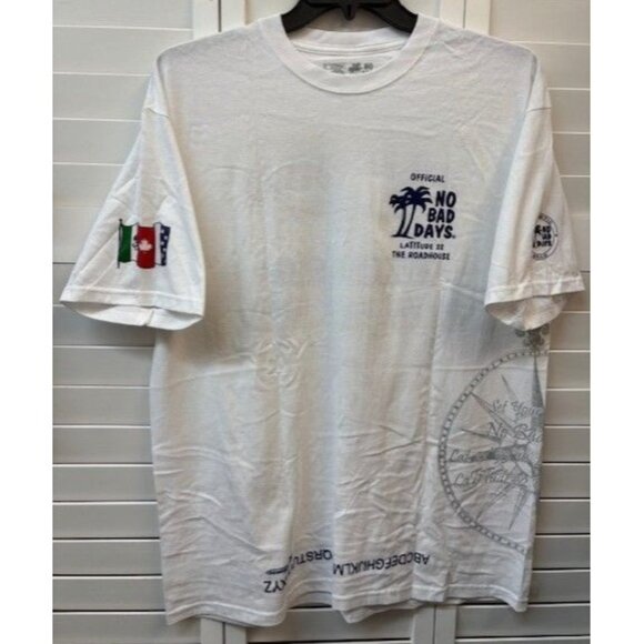 Official No Bad Days Latitude 22 Cabo Mexico XL White Cotton Graphic T-Shirt - Picture 1 of 8
